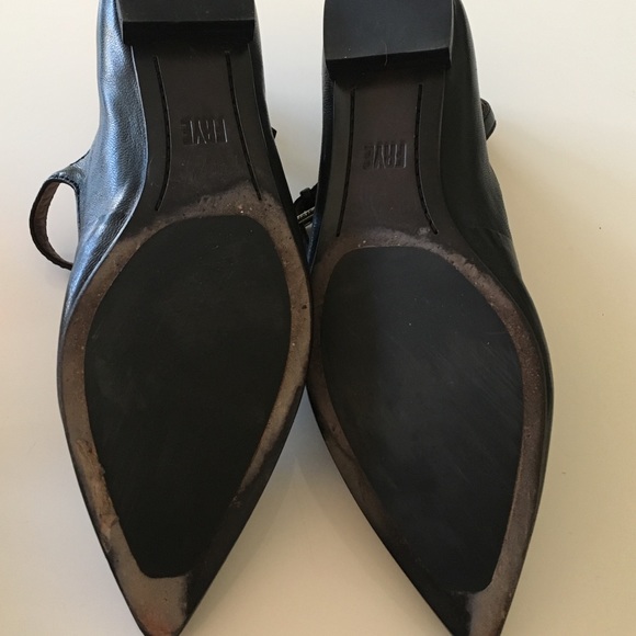 Frye | Shoes | Frye Classic Black Leather Pointed Toe Flats | Poshmark